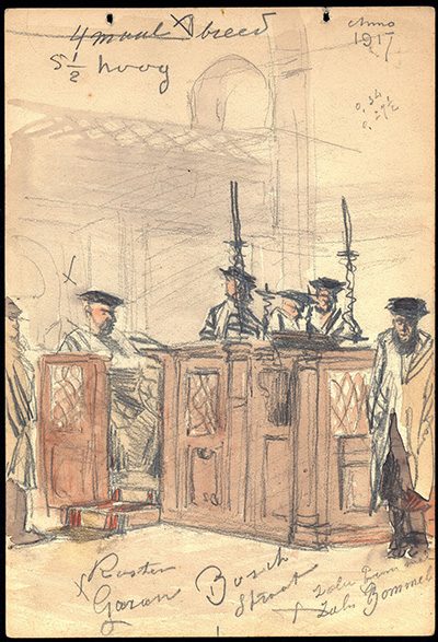 Grolman waterverftekening synagoge.JHM kl